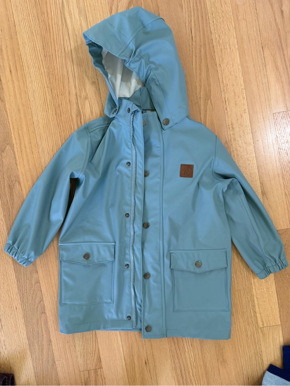 Kuling Kids Waterproof Hooded Raincoat in Blue